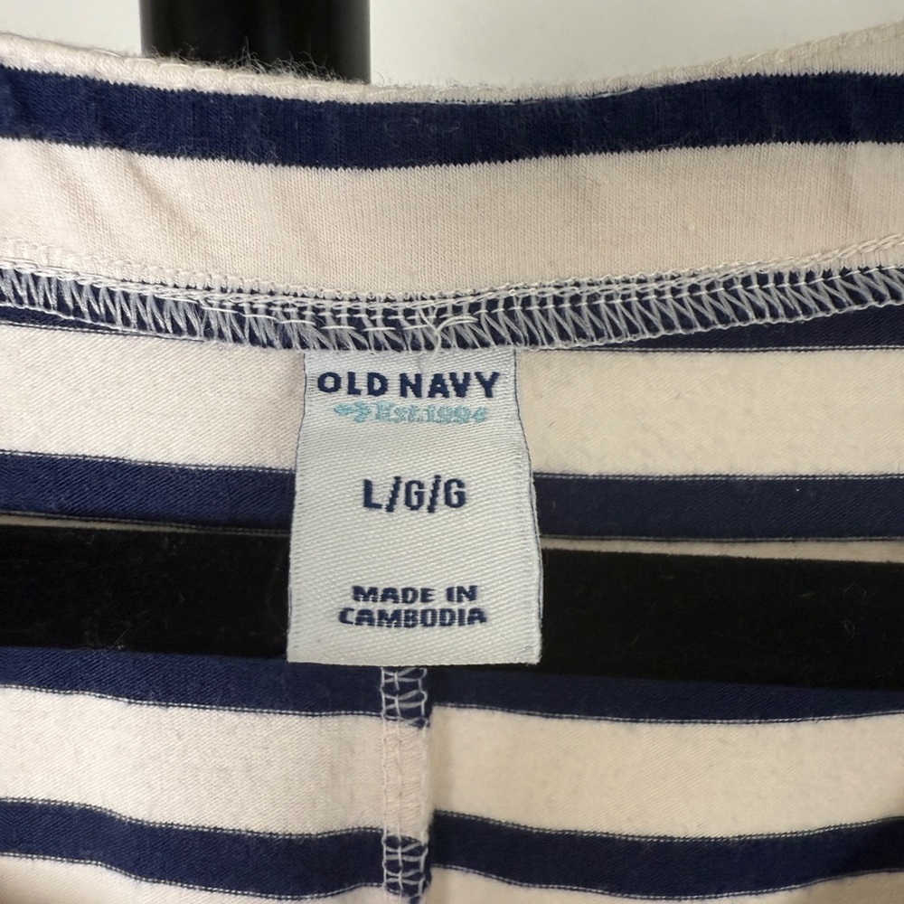 Old Navy Navy & White Striped Sleeveless Dress – Fit & Flare - Picture 2 of 4